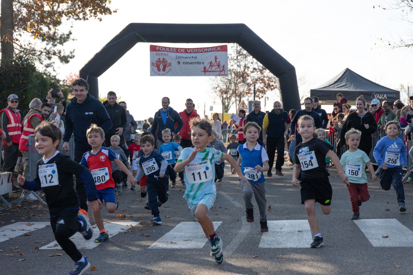 Départ de la course enfants à la Foulée de Versonnex